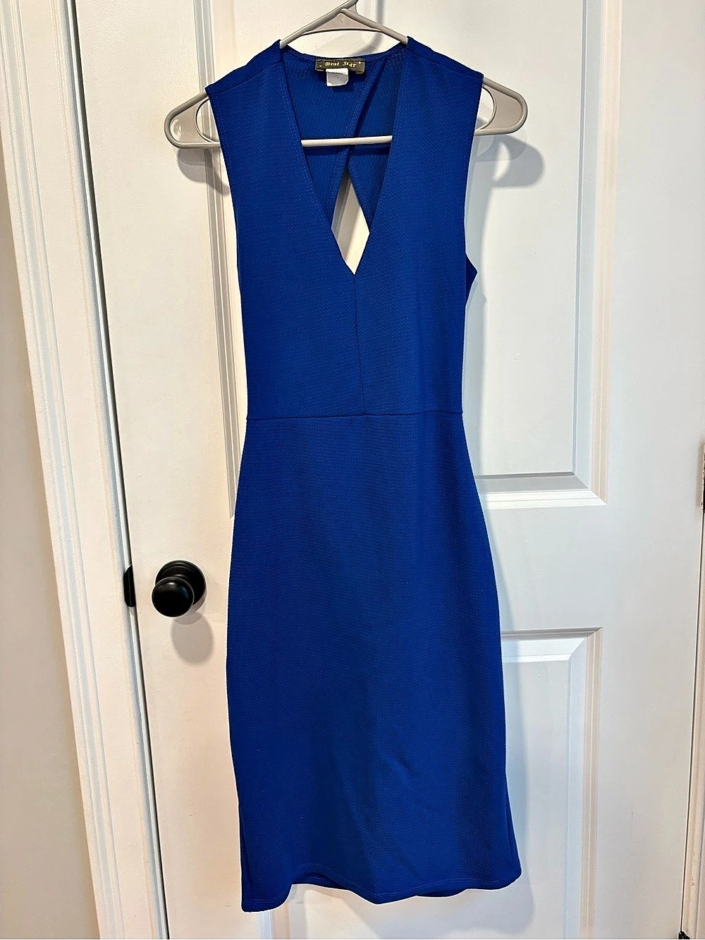 Brat Star Blue Cutout Midi Dress Like New